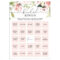 Floral Bridal Bingo Cards Prefilled, Blank And Template – LittleSizzle Inside Blank Bridal Shower Bingo Template