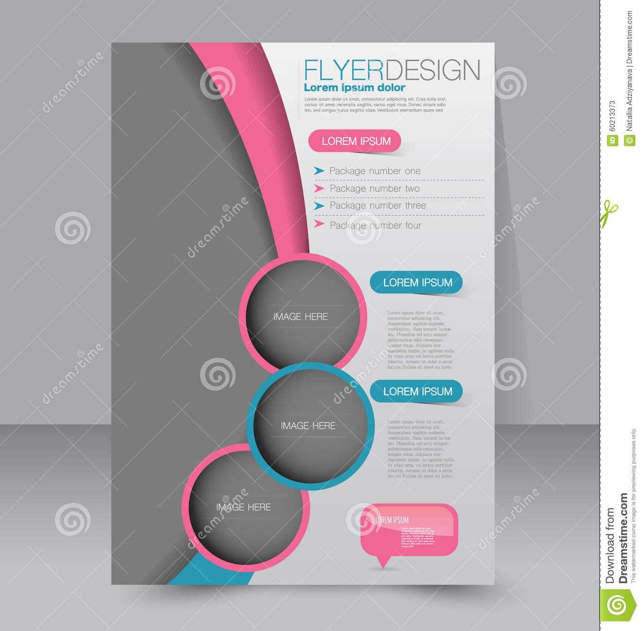 Flyer Template. Brochure Design. A10 Business Cover. Stock Vector