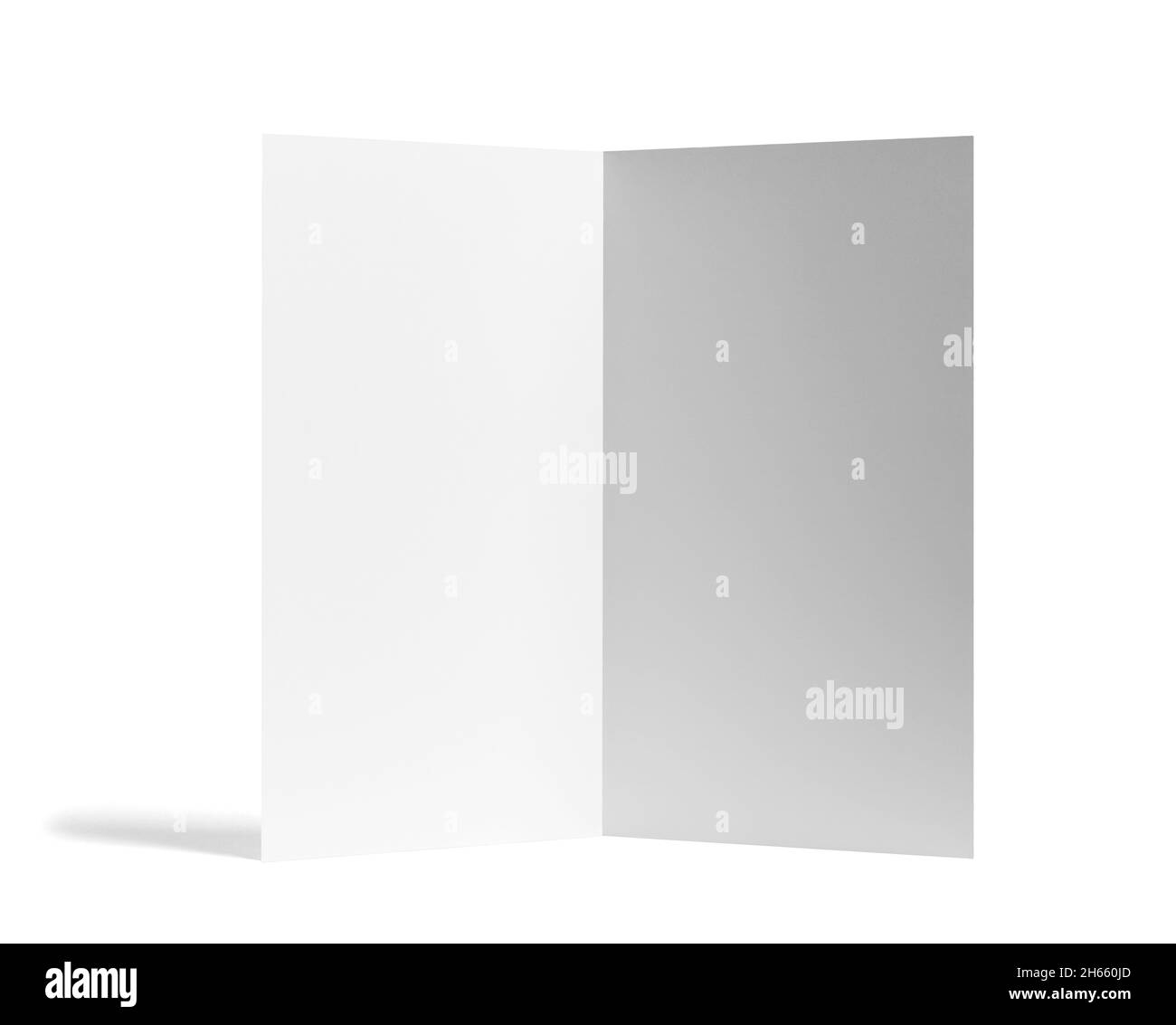 Folded Leaflet White Blank Paper Template Book Stock Photo – Alamy Intended For Blank Quarter Fold Card Template