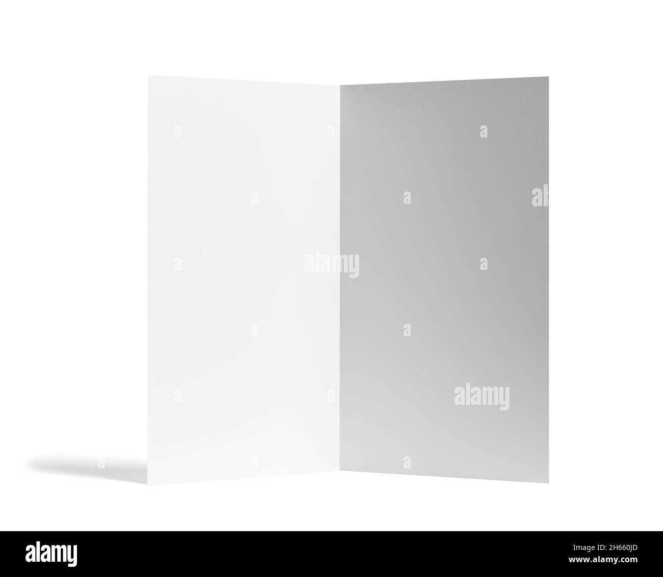 Folded Leaflet White Blank Paper Template Book Stock Photo – Alamy Intended For Blank Quarter Fold Card Template