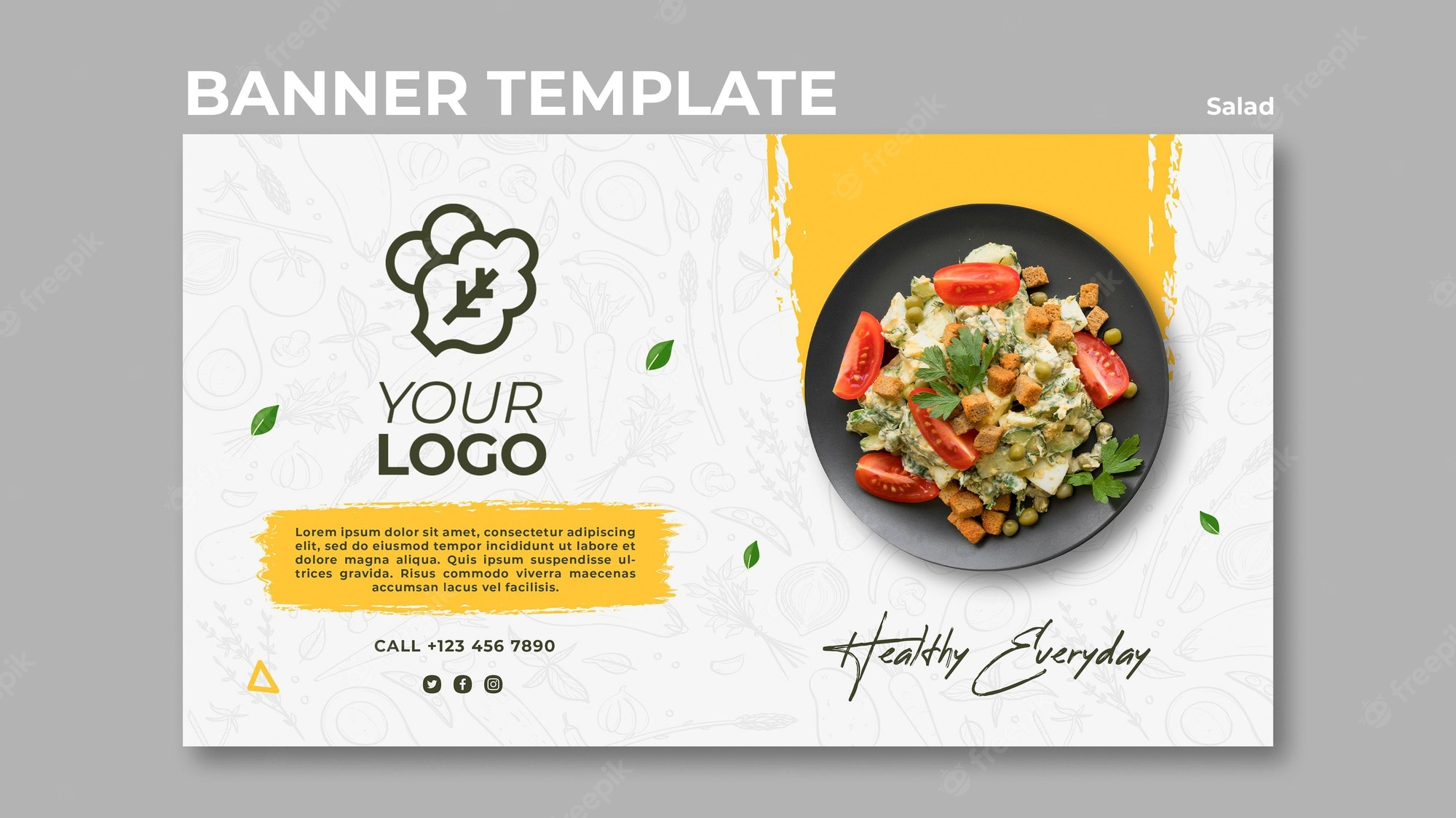 Food banner - Free Vectors & PSD Download Within Food Banner Template