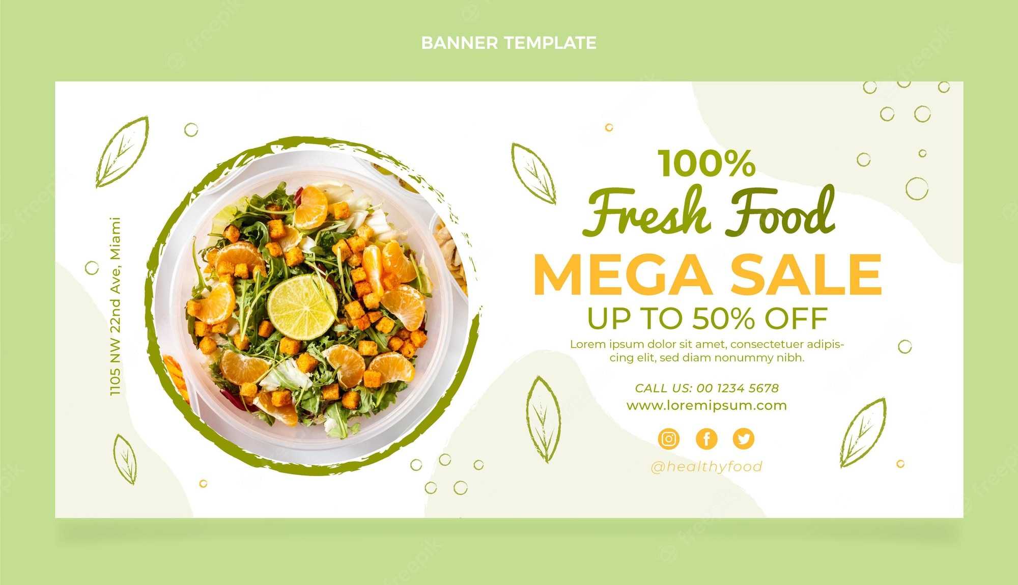 Food banner Vectors & Illustrations for Free Download  Freepik Inside Food Banner Template