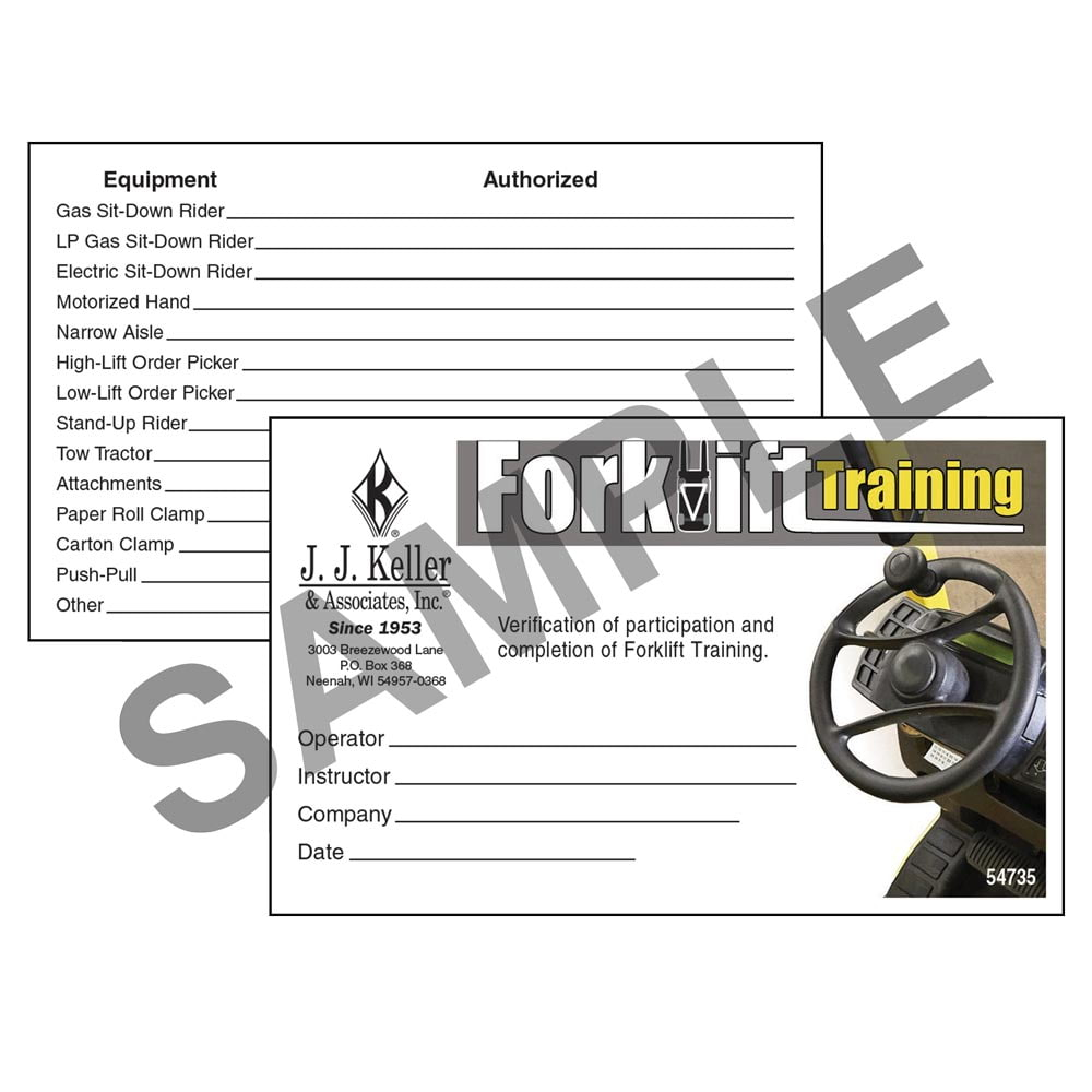Forklift Training - Wallet Cards Intended For Forklift Certification Card Template