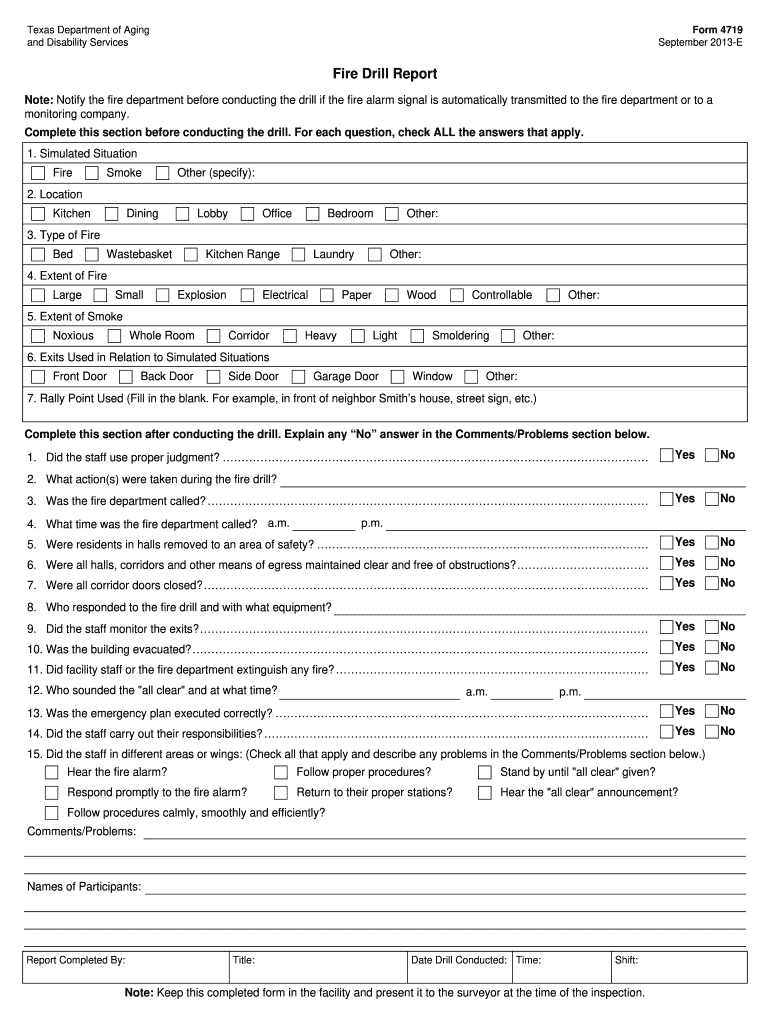 form 10: Fill out & sign online  DocHub In Emergency Drill Report Template