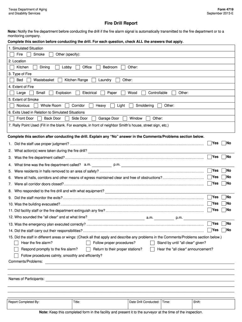 Form 10: Fill Out & Sign Online  DocHub In Emergency Drill Report Template