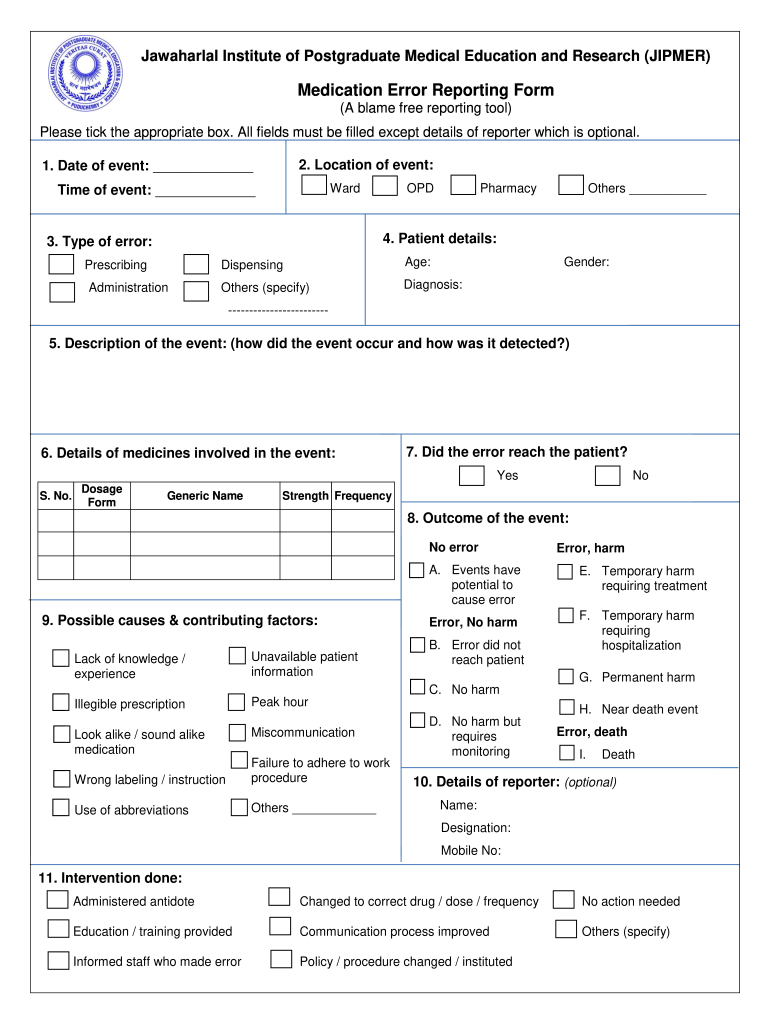 form medication error bahasa: Fill out & sign online  DocHub With Medication Incident Report Form Template