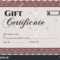 Formal Gift Certificate Complex Background Border Stock Vector Inside This Certificate Entitles The Bearer To Template