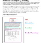 Formal Lab Report Example Chemistry  Study Guides, Projects  Inside Chemistry Lab Report Template