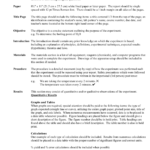 Formal Lab Report Example  Study Guides, Projects, Research  Throughout Chemistry Lab Report Template