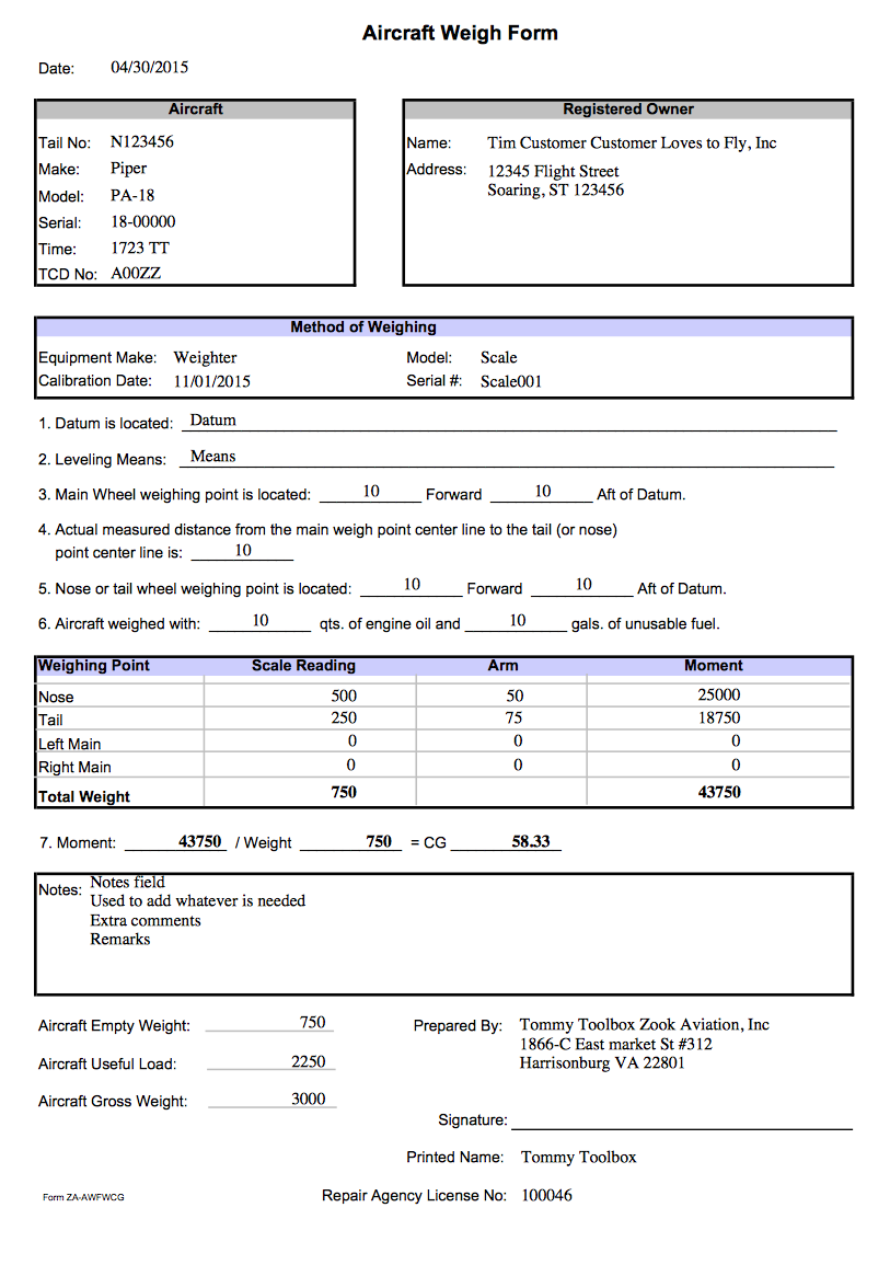 Forms Throughout Air Balance Report Template