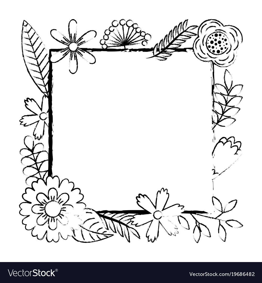 Frame From Wild Flowers Greeting Card Template Vector Image Within Free Printable Blank Greeting Card Templates