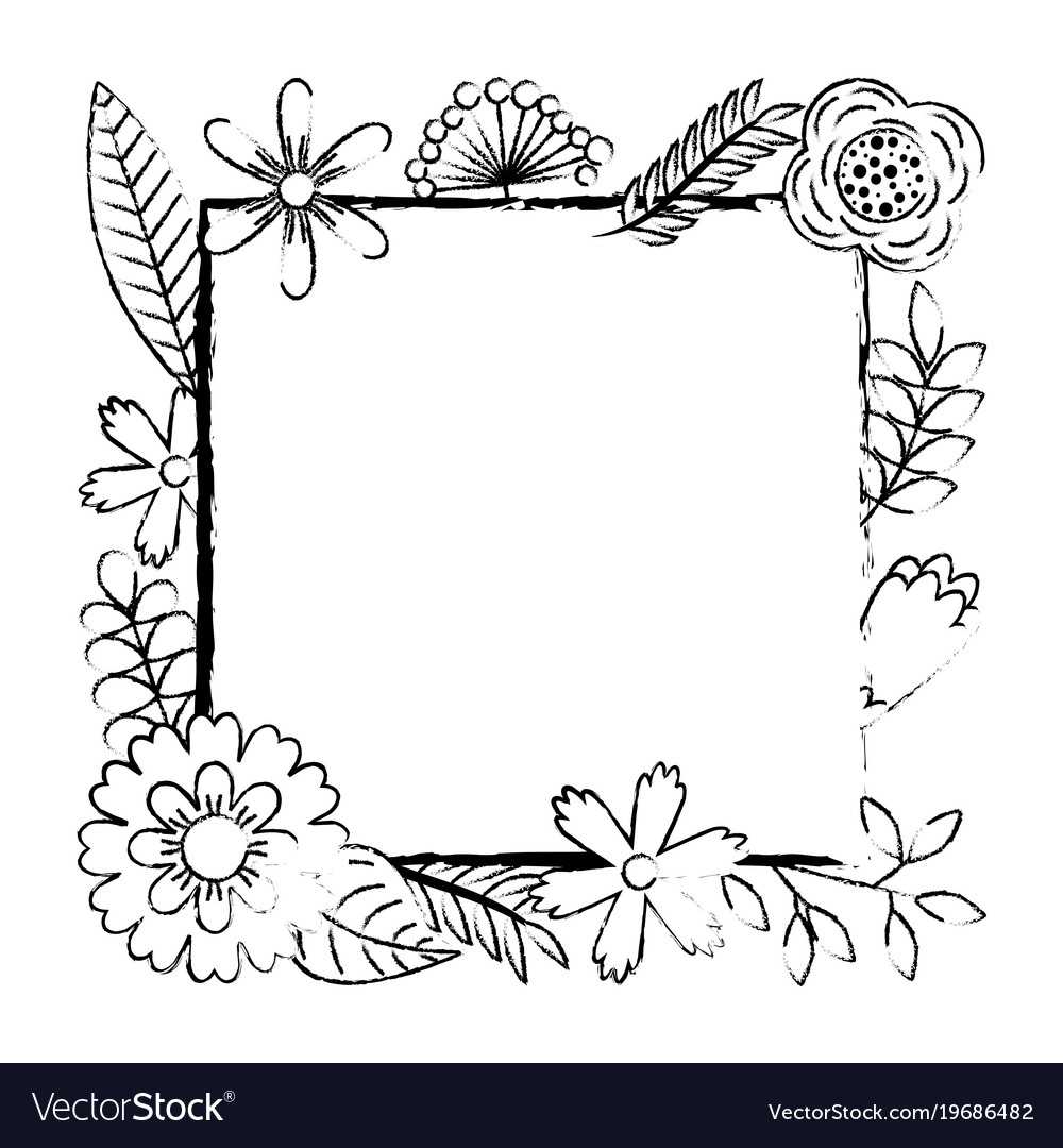 Frame from wild flowers greeting card template Vector Image Within Free Printable Blank Greeting Card Templates