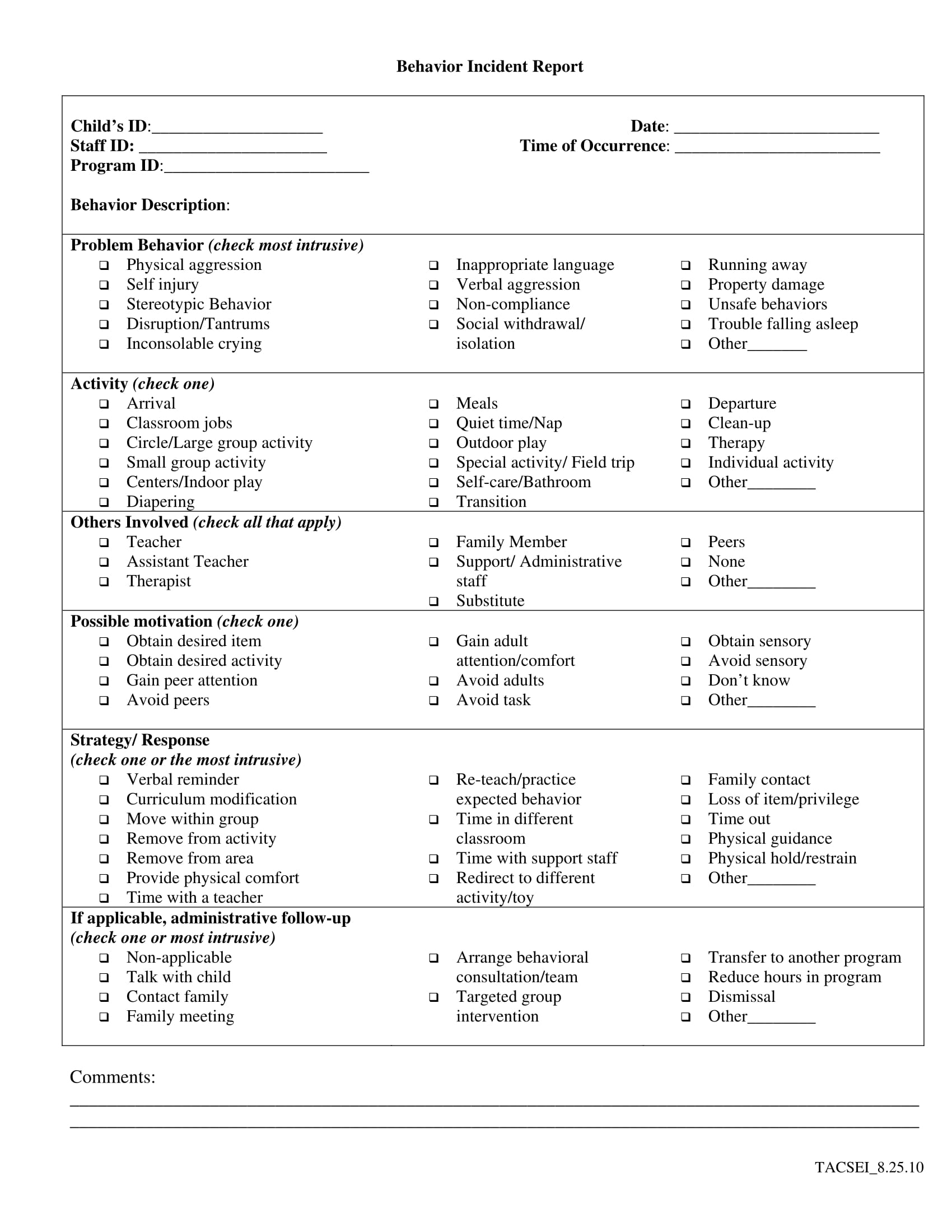 FREE 10+ Behavior Report Forms in PDF Throughout Behaviour Report Template