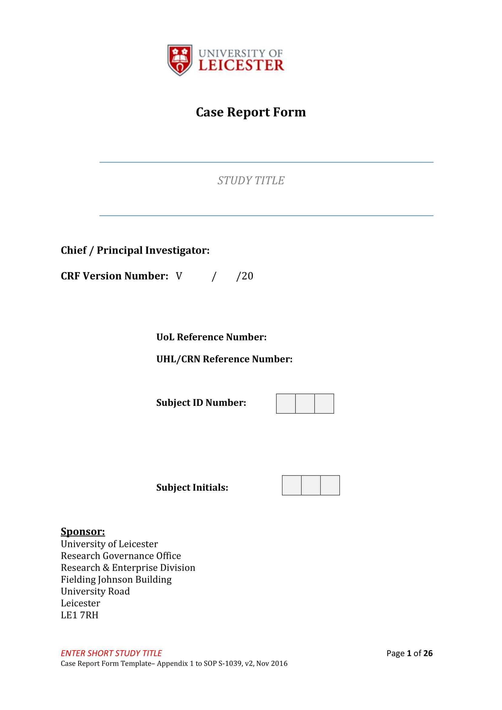 FREE 10+ Case Report Forms In PDF  MS Word For Case Report Form Template Clinical Trials