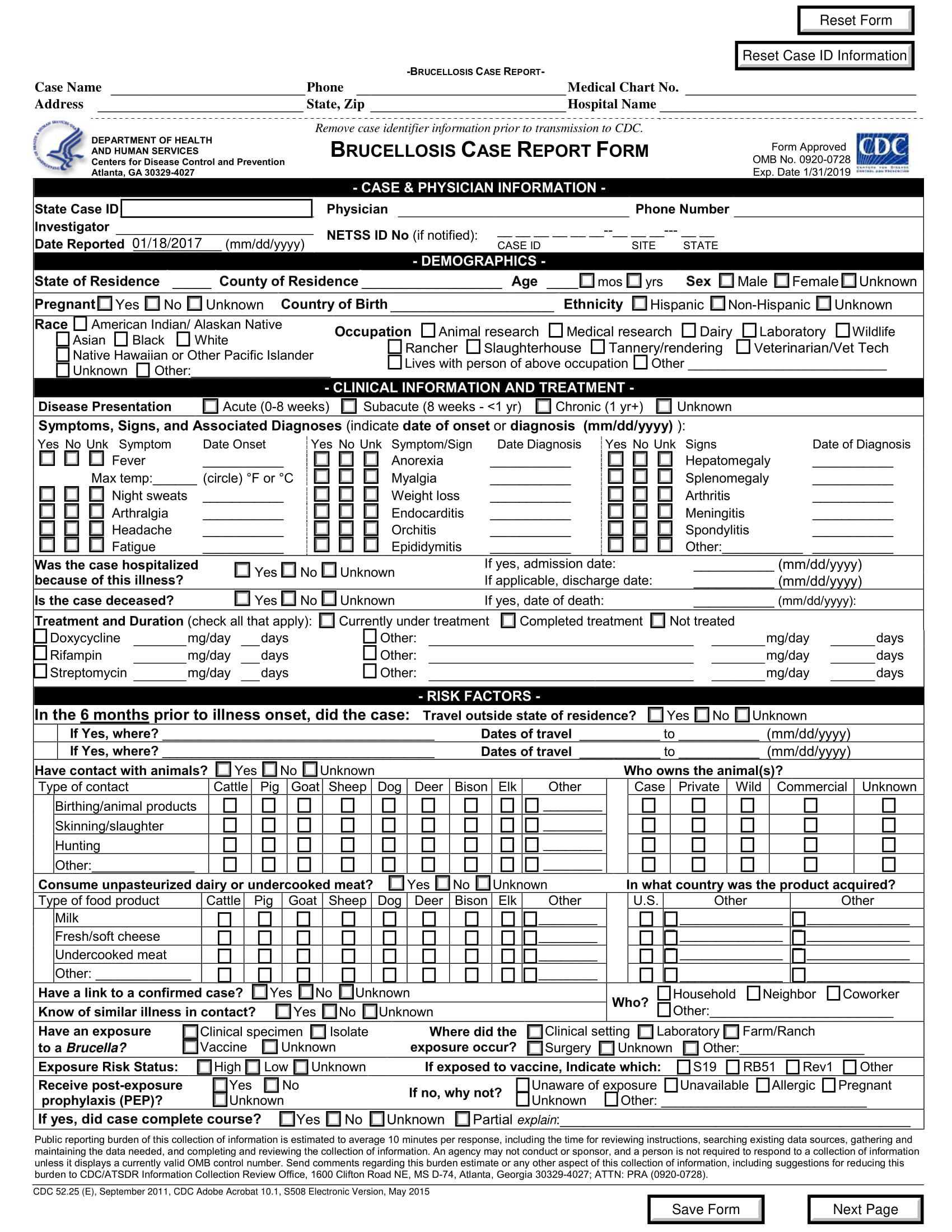 FREE 10+ Case Report Forms In PDF  MS Word For Case Report Form Template