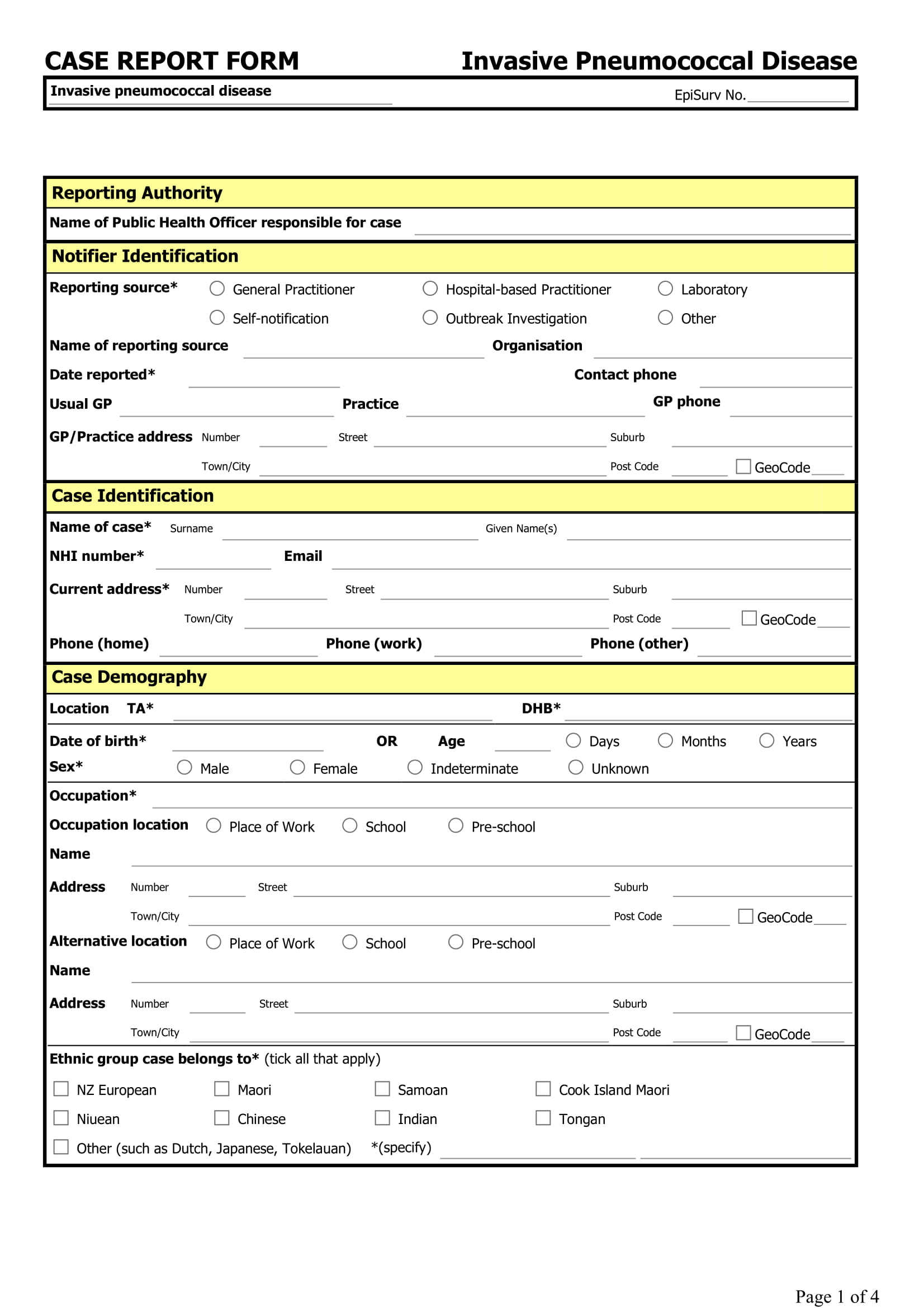 FREE 10+ Case Report Forms in PDF  MS Word For Case Report Form Template