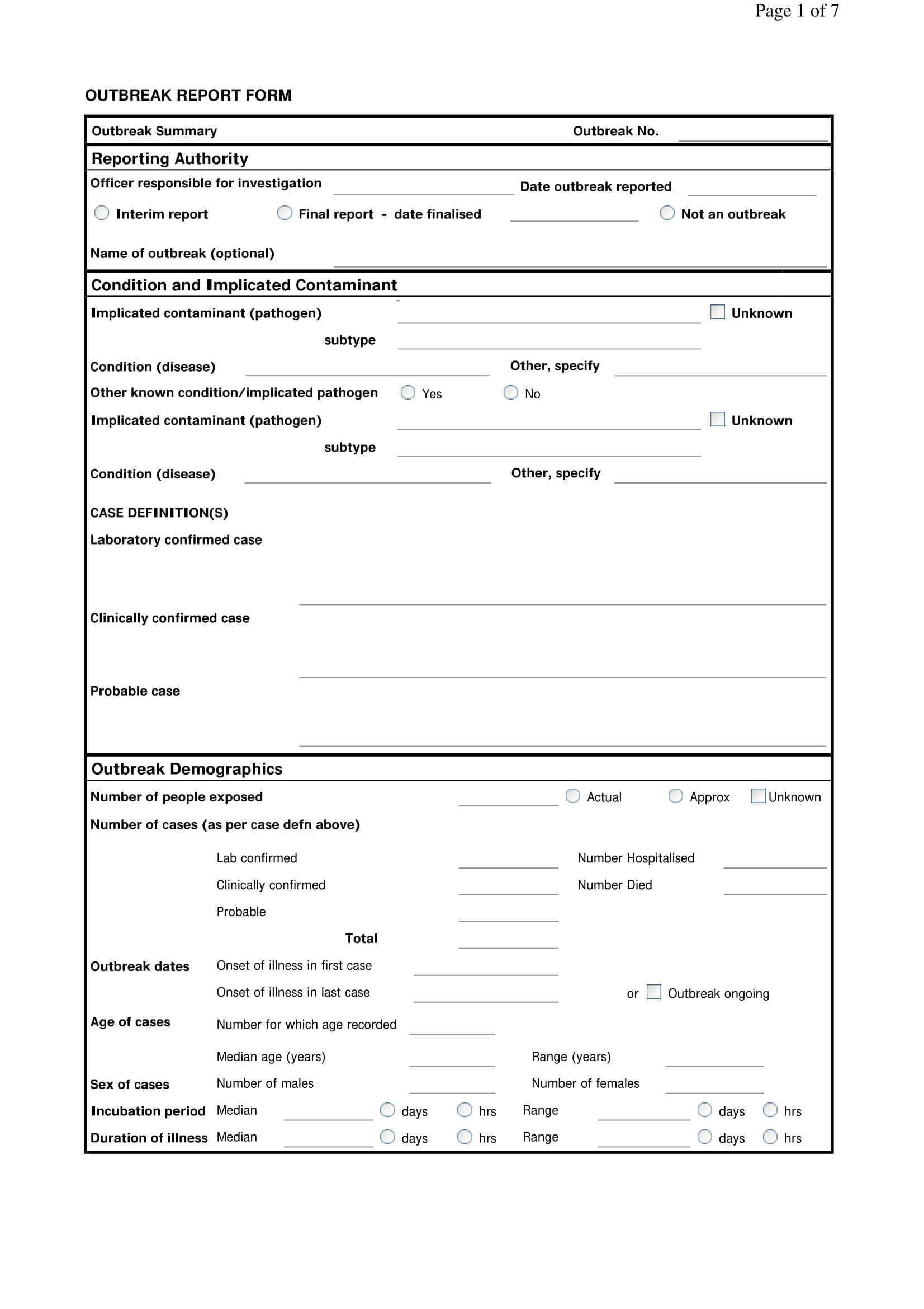 FREE 10+ Case Report Forms In PDF  MS Word With Case Report Form Template