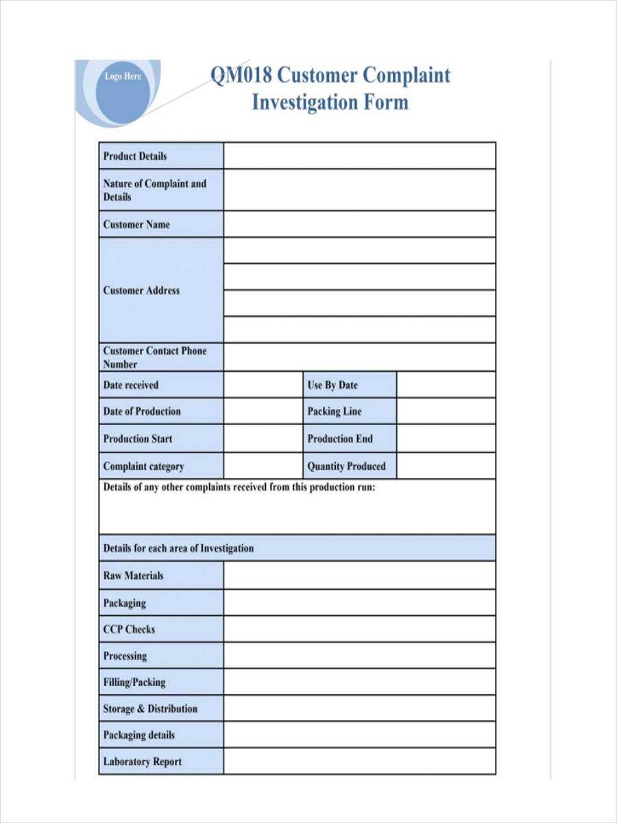 FREE 10+ Complaint Investigation Forms in PDF  Ms Word Pertaining To Investigation Report Template Doc