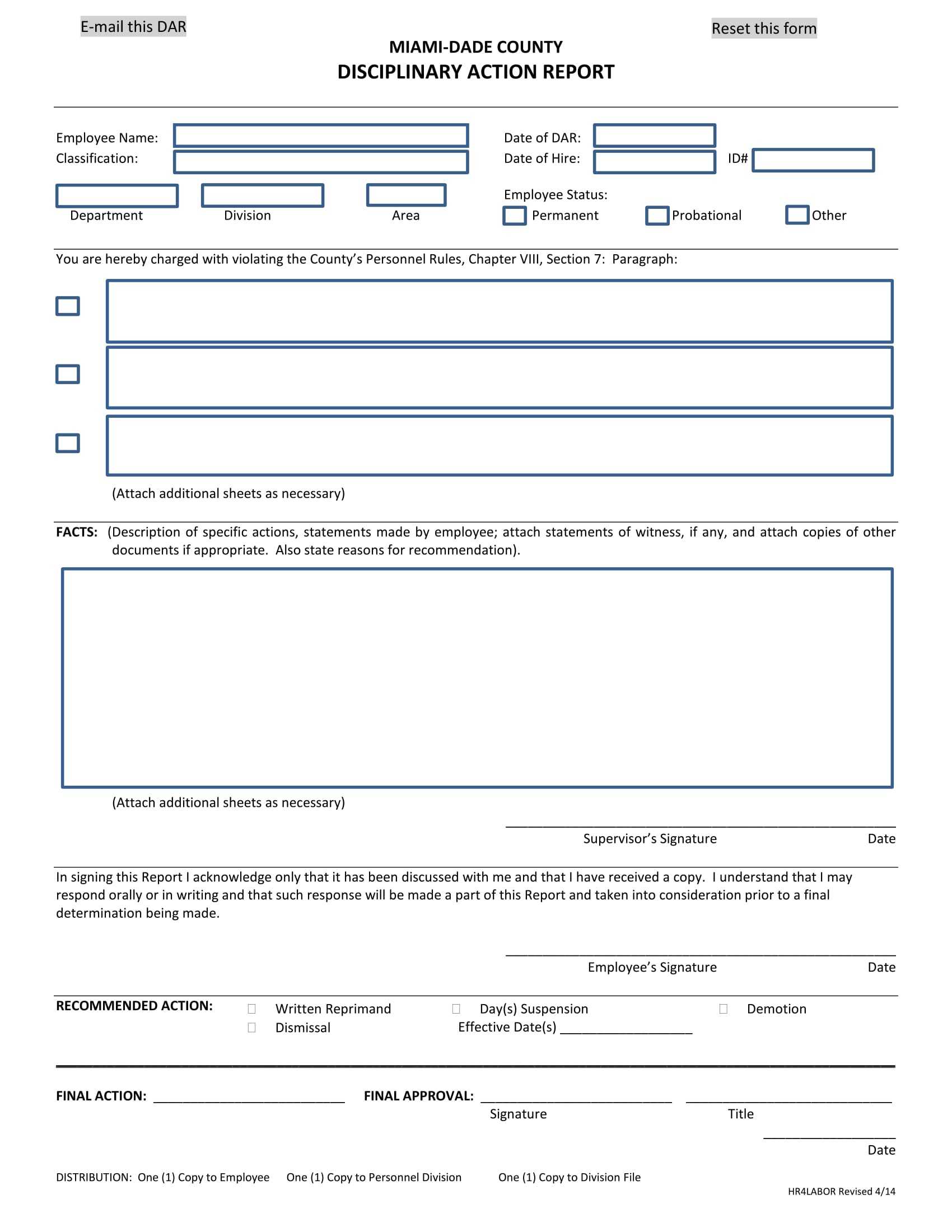 FREE 10 + Disciplinary Report Forms in MS Word  PDF  Google Docs  For Investigation Report Template Disciplinary Hearing