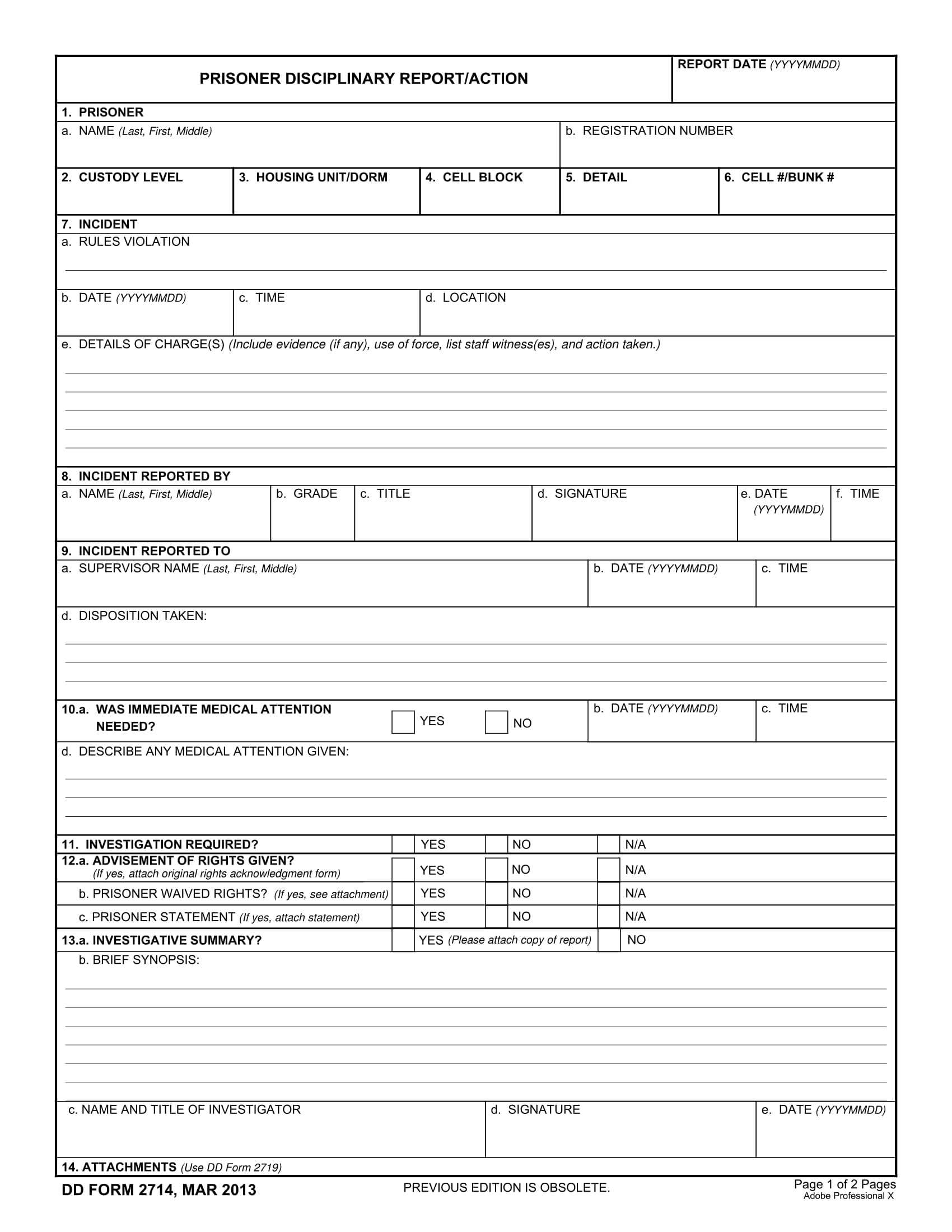 FREE 10 + Disciplinary Report Forms In MS Word  PDF  Google Docs  With Regard To Investigation Report Template Disciplinary Hearing