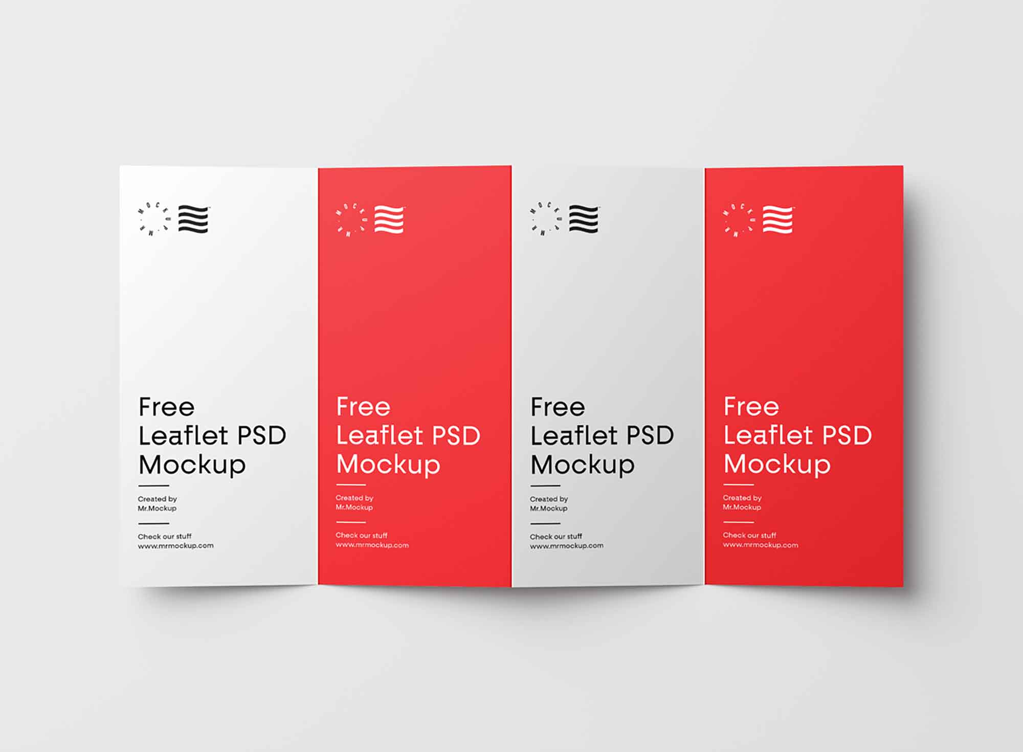 Free 10-Fold Brochure Mockup (PSD) With Brochure 4 Fold Template
