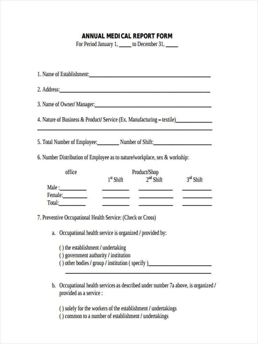 FREE 10+ Medical Report Forms in PDF  Ms Word Inside Medical Report Template Doc