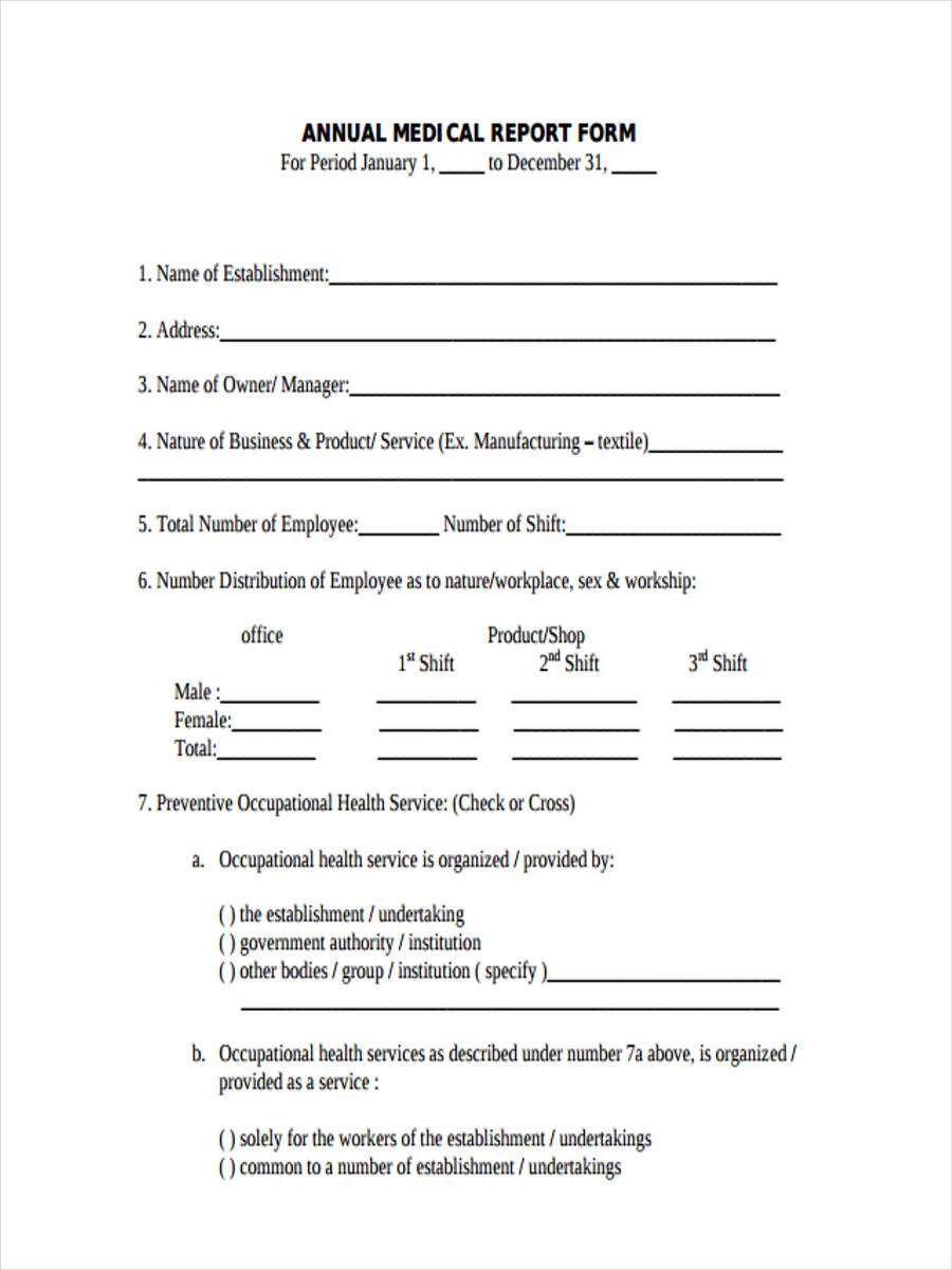 FREE 10+ Medical Report Forms In PDF  Ms Word Intended For Patient Report Form Template Download