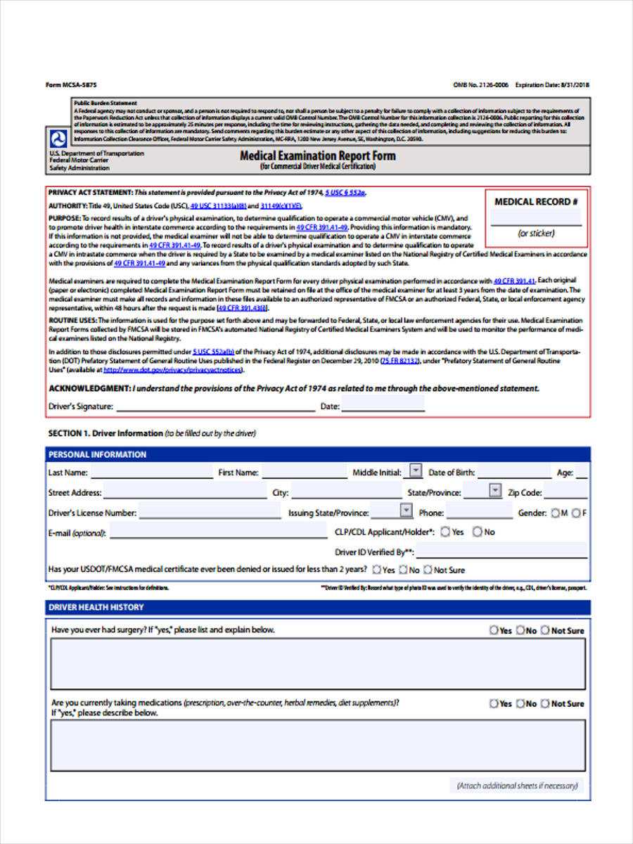 FREE 10+ Medical Report Forms in PDF  Ms Word Regarding Patient Report Form Template Download