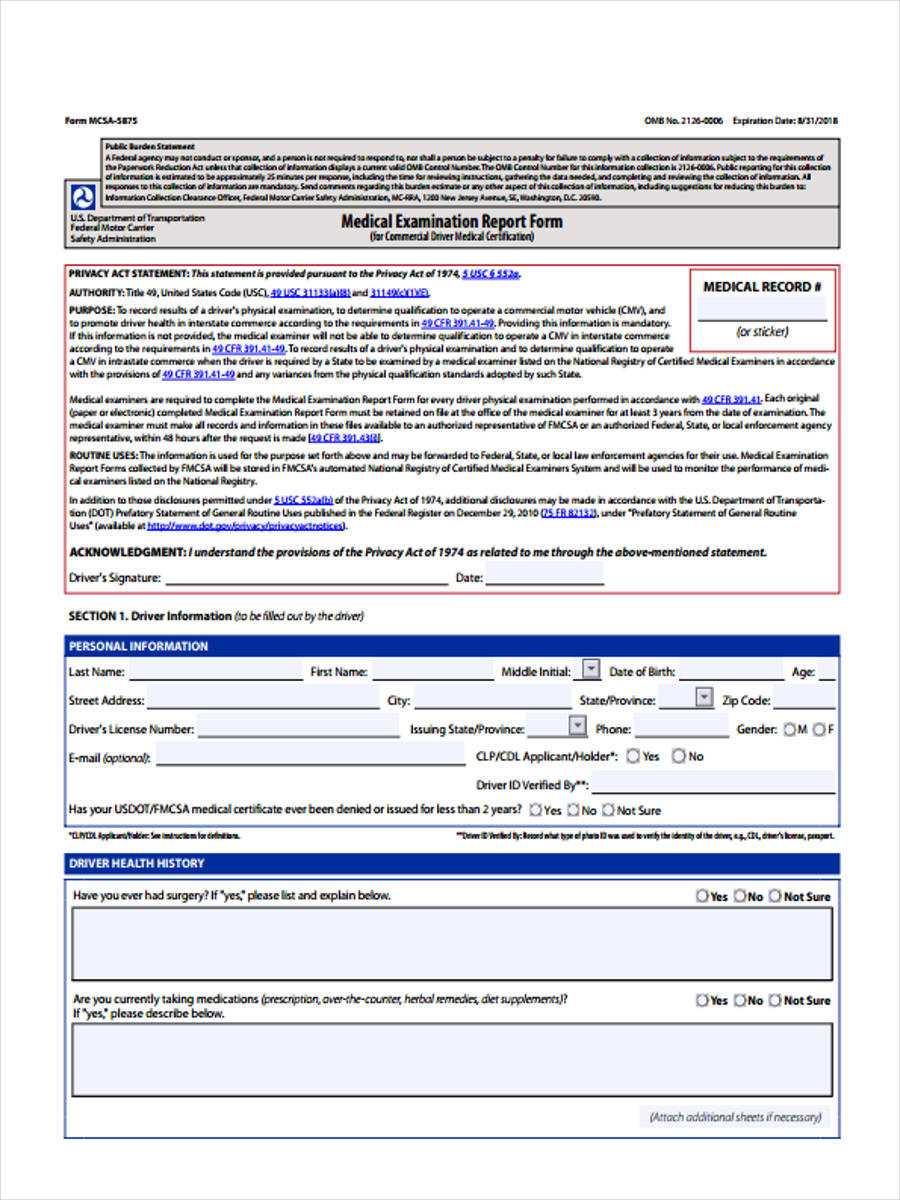 FREE 10+ Medical Report Forms In PDF  Ms Word Regarding Patient Report Form Template Download