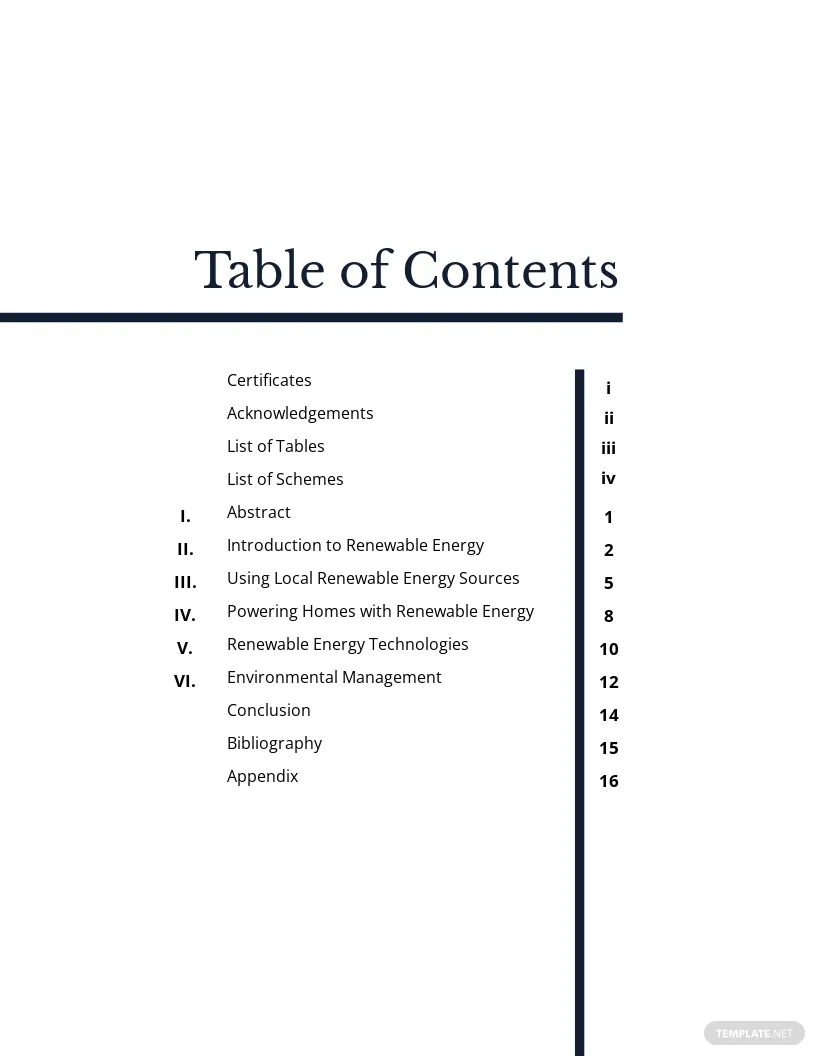 FREE 10+ Table of Content Templates in MS Word With Regard To Report Content Page Template
