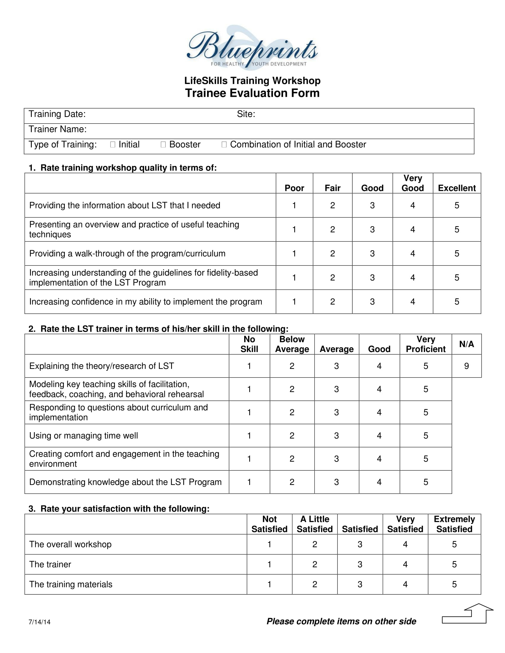 FREE 10+ Trainee Evaluation Forms In MS Word  PDF For Training Feedback Report Template