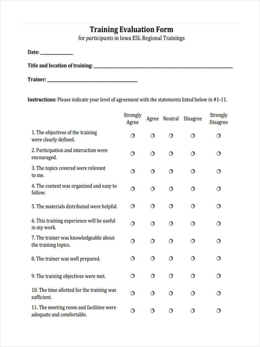 FREE 10+ Training Feedback Forms in PDF With Regard To Training Feedback Report Template