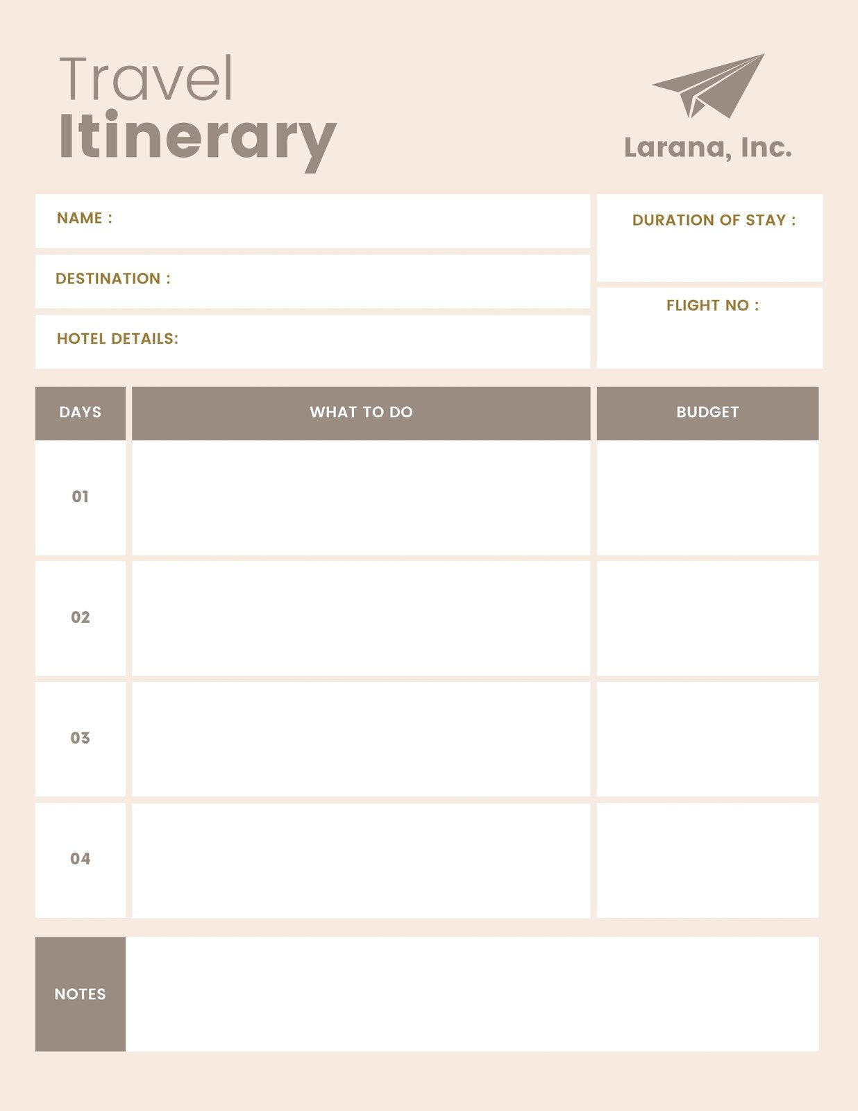 Free and customizable itinerary planner templates  Canva Within Blank Trip Itinerary Template