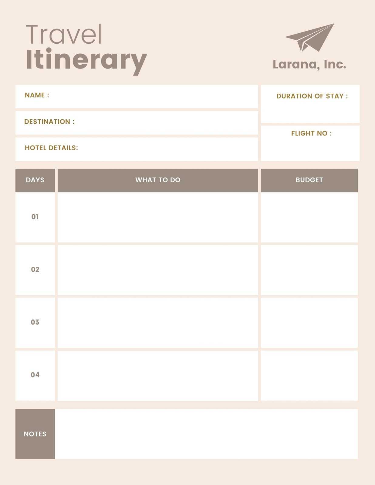 Free and customizable itinerary planner templates  Canva Within Blank Trip Itinerary Template