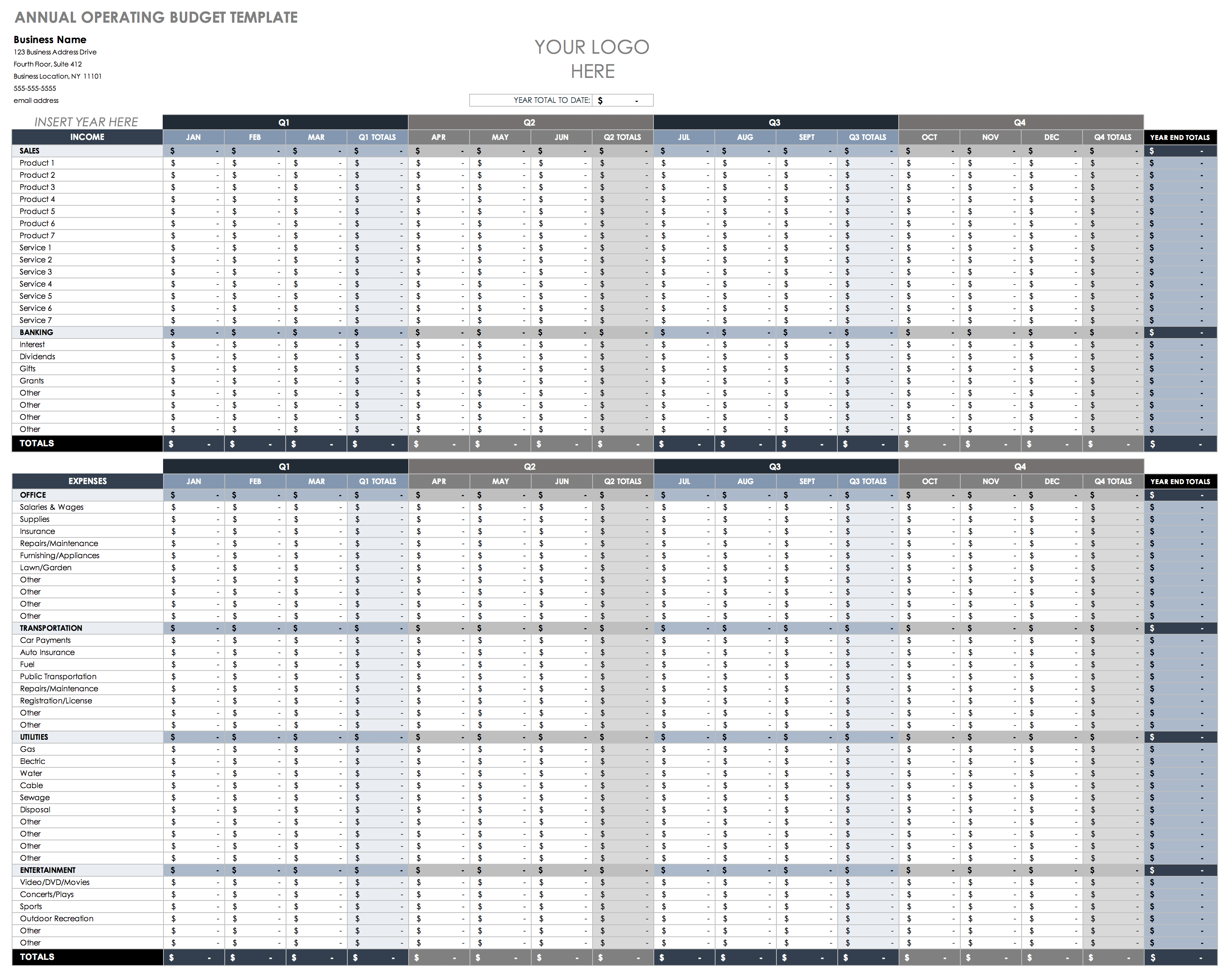 Free Annual Business Budget Templates Smartsheet For Annual Budget Report Template Free Annual Business Budget Templates Smartsheet For Annual Budget Report Template