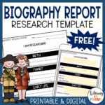 Free Biography Report Template And Resources For Distance Learning  With Biography Book Report Template