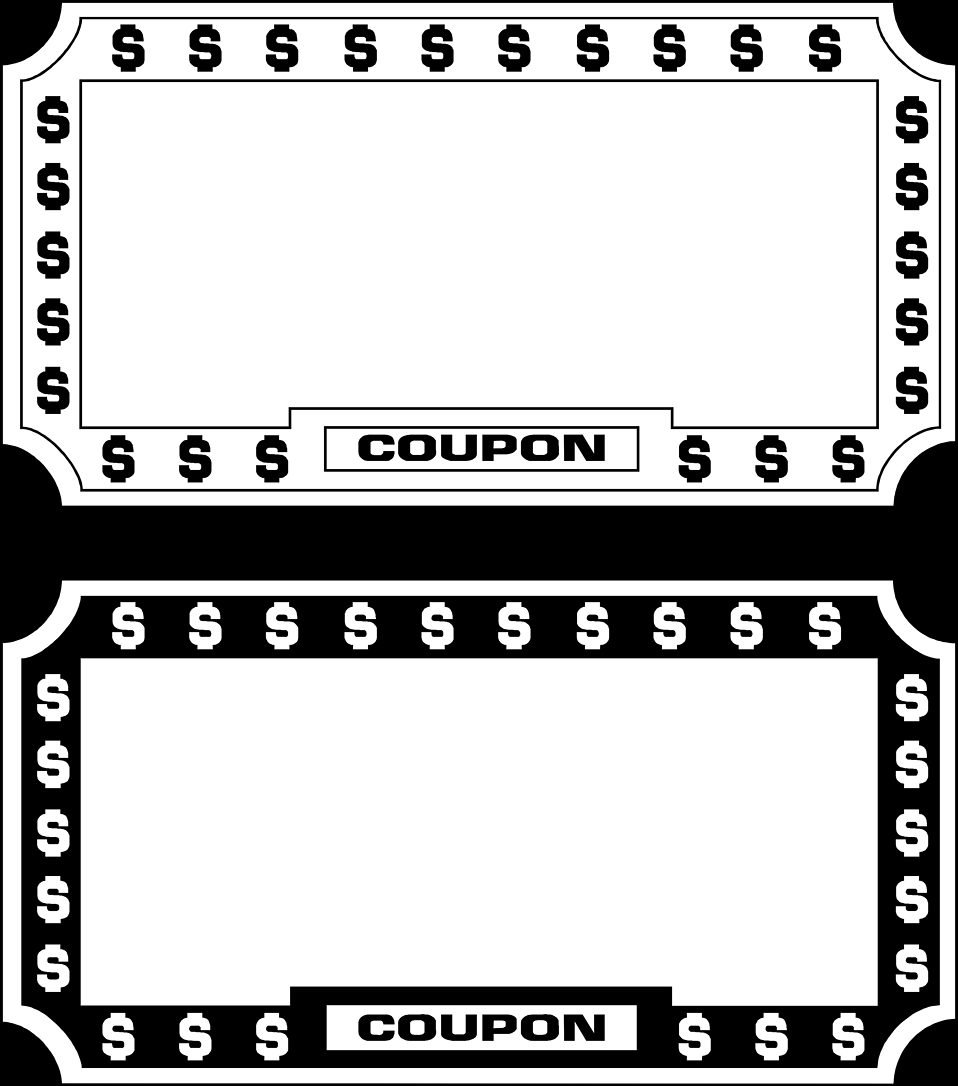 Free Blank Coupon Cliparts, Download Free Blank Coupon Cliparts  For Blank Coupon Template Printable