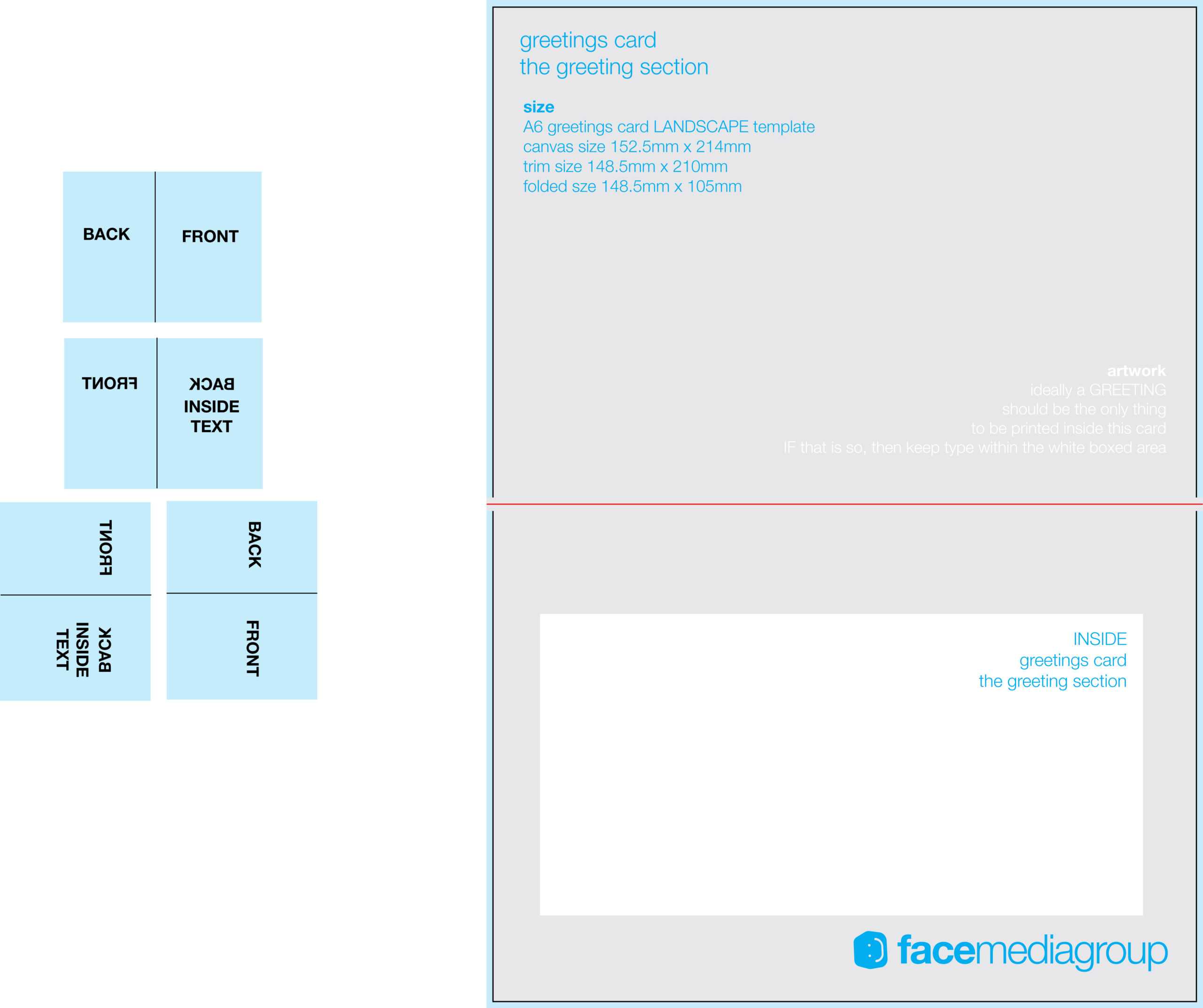 FREE Blank Greetings Card Artwork Templates for Download  Face  Intended For Free Blank Greeting Card Templates For Word