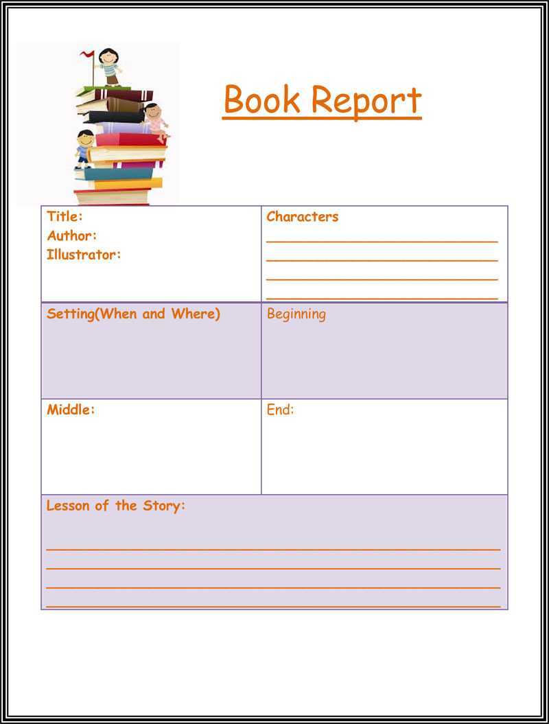 Free Book Report & Worksheet Templates – Word Layouts For Book Report Template 5Th Grade