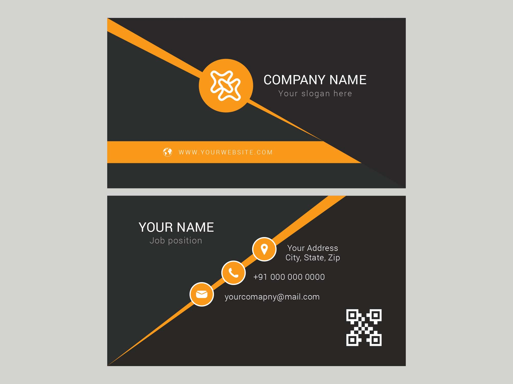 Free Business Card Template (AI) In Blank Business Card Template Download