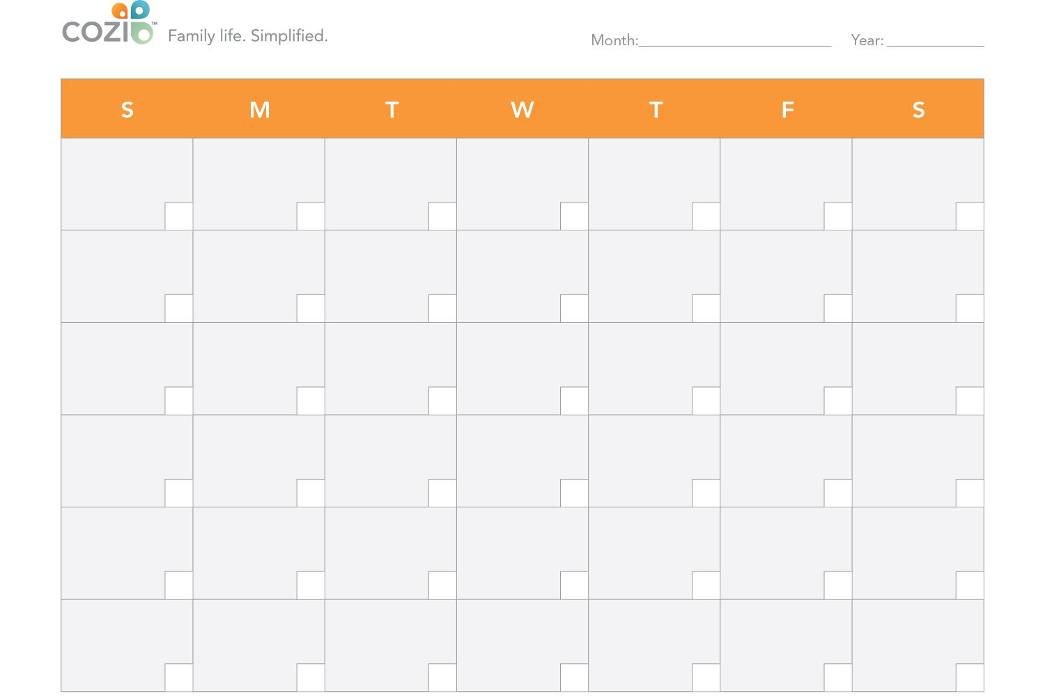 Free Calendar Templates for Parents and Kids With Blank Calendar Template For Kids