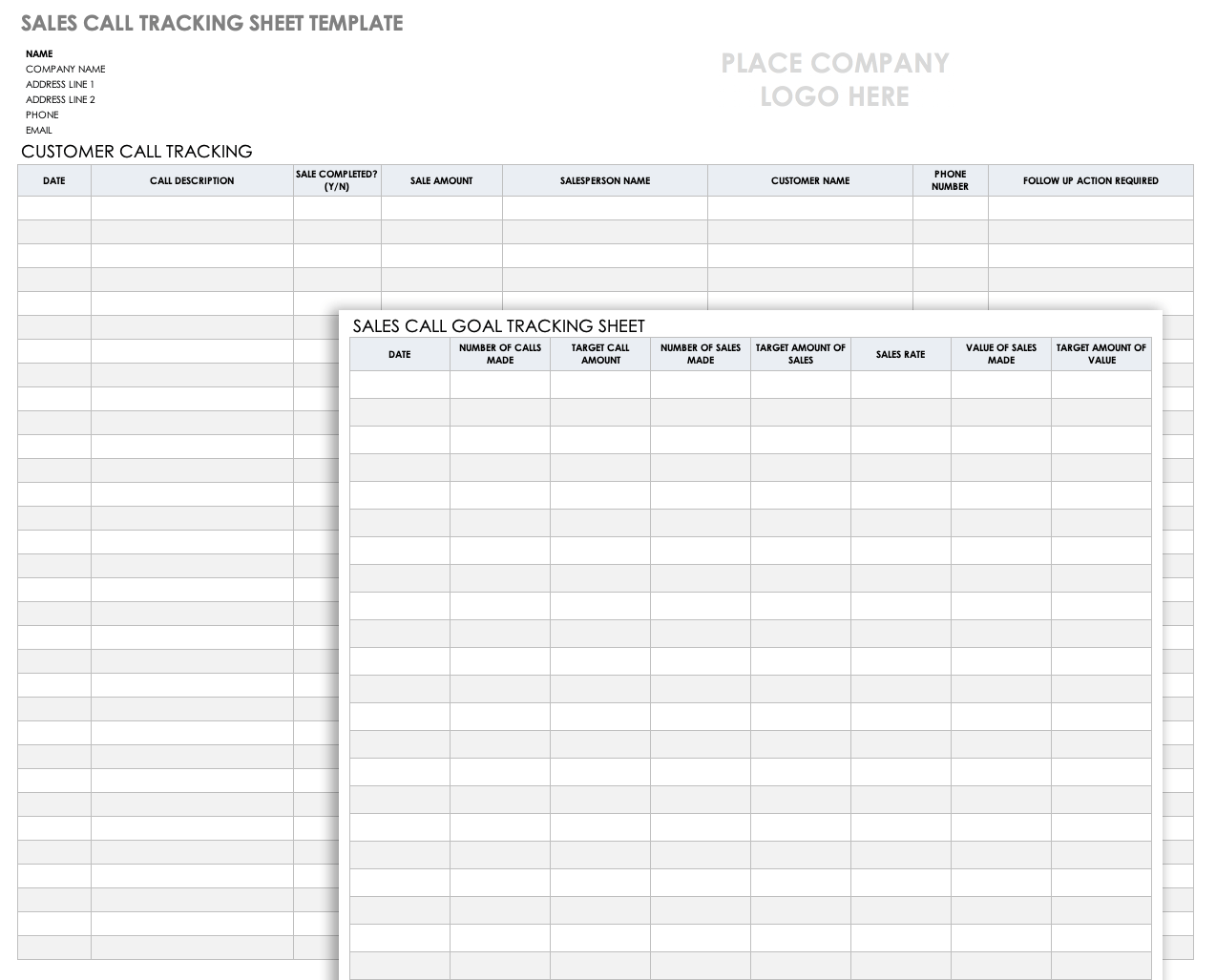 Free Call Tracking Templates  Smartsheet In Sales Rep Call Report Template