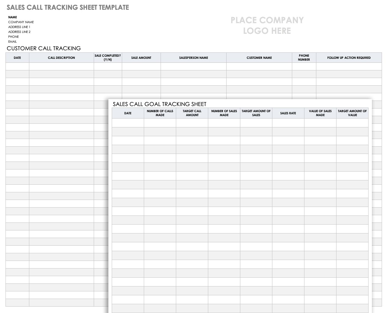 Free Call Tracking Templates  Smartsheet Regarding Sales Call Report Template Free