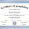 Free Certificate Of Completion Templates For Word – The Institute For Certificate Of Completion Free Template Word