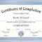 Free Certificate Of Completion Templates For Word – The Institute  Throughout Certificate Of Completion Word Template