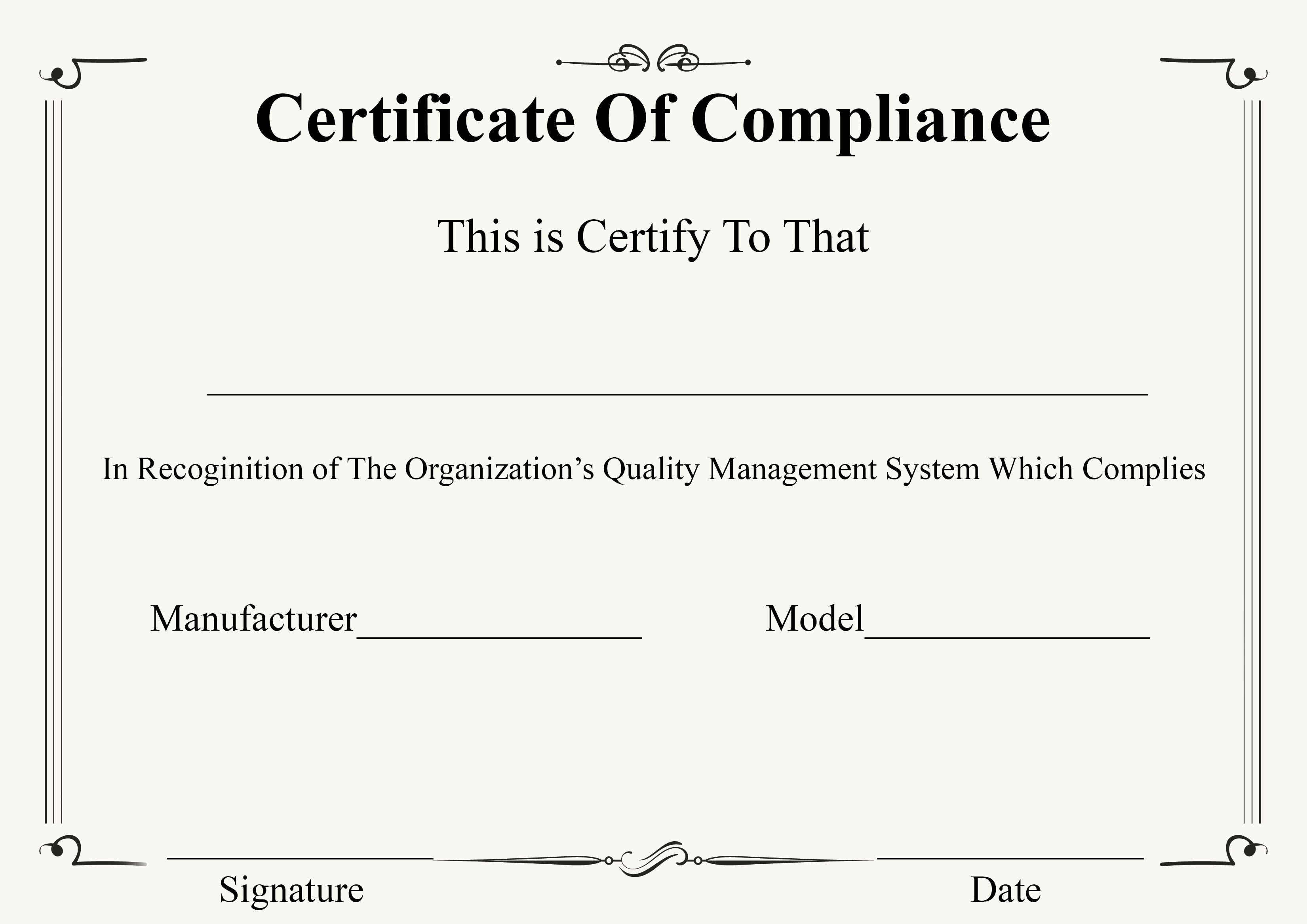 ❤️ Free Certificate of Compliance Templates❤️ With Regard To Certificate Of Compliance Template