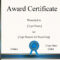 FREE Certificate Template Word  Instant Download Regarding Blank Award Certificate Templates Word