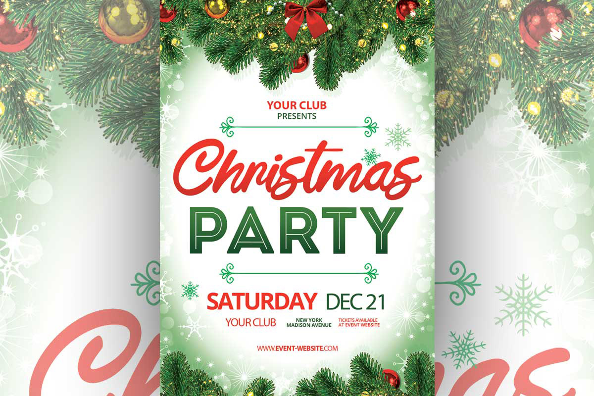 Free Christmas Party Flyer Template – Creativetacos With Christmas Brochure Templates Free