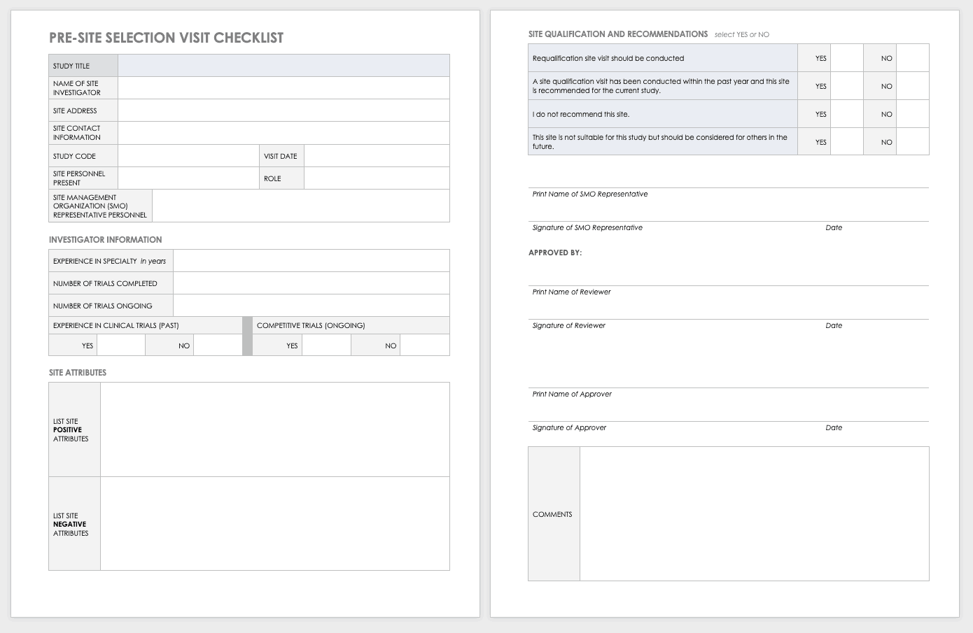 Free Clinical Trial Templates  Smartsheet