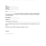 Free Credit Report Dispute Letter Template  Sample – PDF  Word  For Credit Report Dispute Letter Template